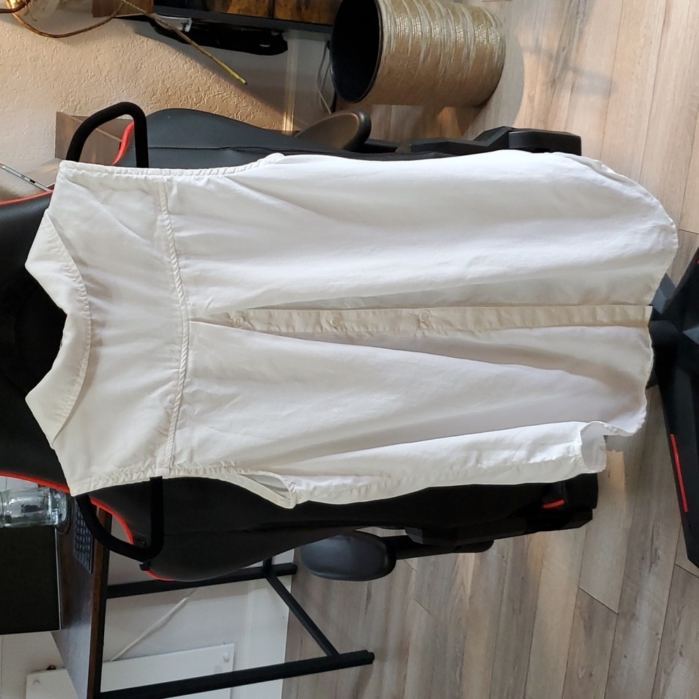 Cloth & Stone Tencel Lyocell White Button Shirt - Picture 4 of 6
